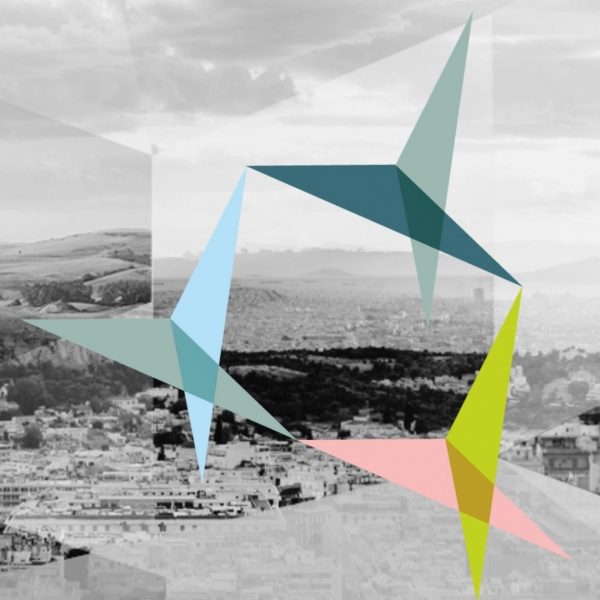 This header image shows a symbol for networking in the colours of the Berlin Governance Platform over a picture of a municipality. The project for this is in the area of migration and is called Networks for a Welcoming Europe.