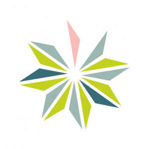 Logo of the Berlin Governance Platform's Re:Match pilot project in four colours. The individual pieces of the symbol match with the others to create a matching whole.