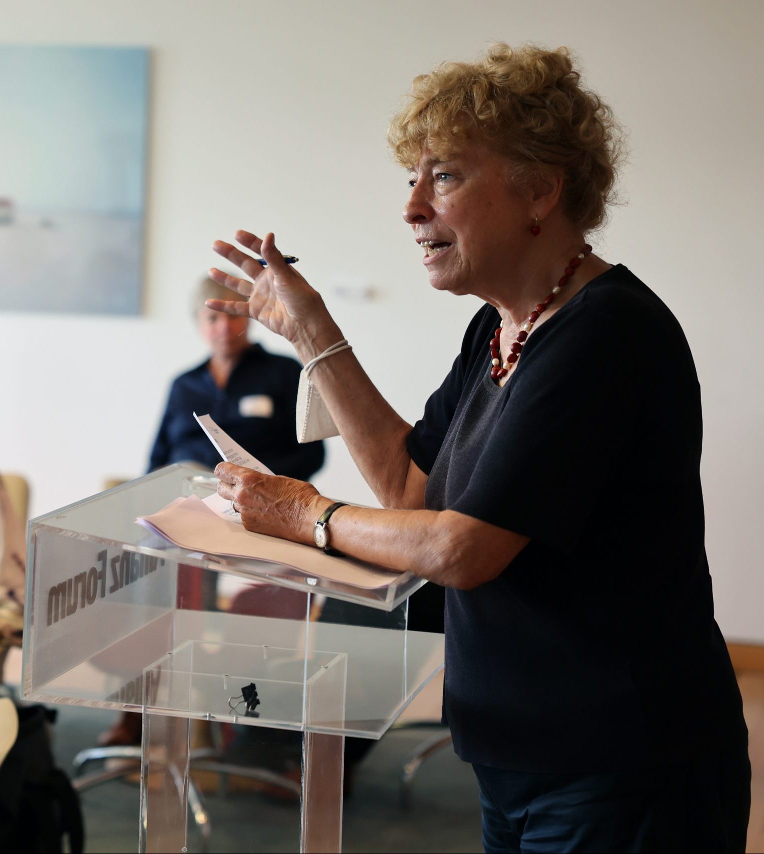 Photo of Gesine Schwan at one of the events in the "Social Cohesion" trialogue series