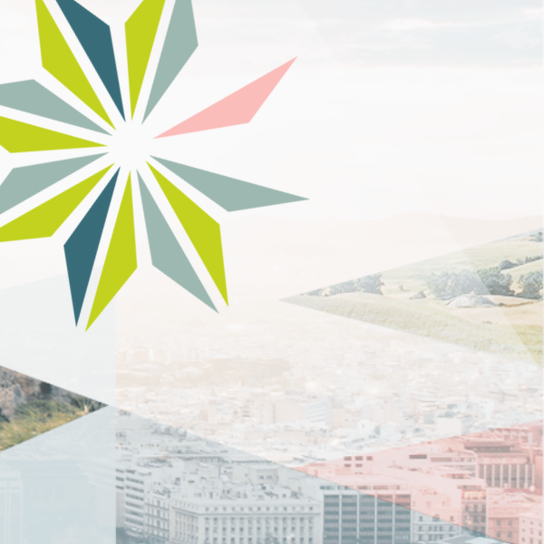 Logo of the Berlin Governance Platform's Re:Match pilot project in four colours. The individual pieces of the symbol match with the others to create a matching whole.
